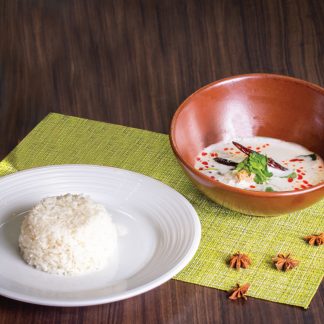 Tom Kha Gai with Steamed Rice